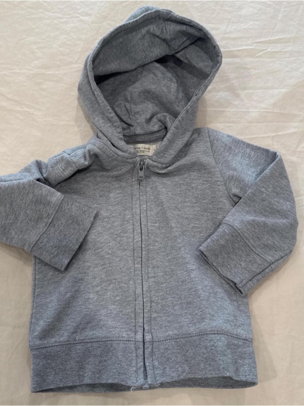 monica + andy Heather Gray Baby Hoodie - 9-12M